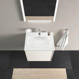 DURAVIT Viu Möbelwaschtisch 630 mm Weiß mit Überlauf und 1 Hahnloch