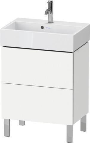 Duravit Waschtischunterbau L-Cube Compact 584 mm, 2 Auszüge, weiß matt, für Vero Air 236860