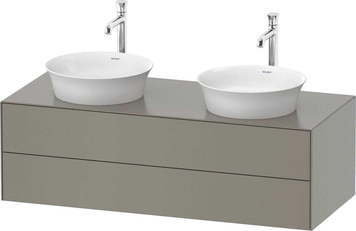 Duravit White Tulip Waschtischunterbau 1300 mm, 2 Schubkästen, graphit seidenmatt, wandhängend