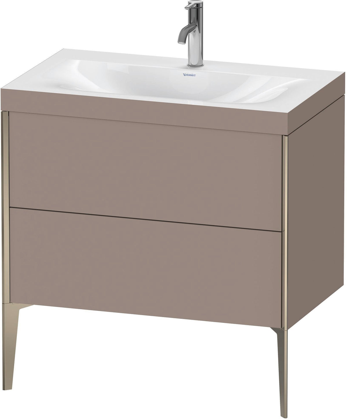 DURAVIT XViu c-bonded Waschtischset 800 mm bodenstehend mit 2 Auszügen und Tip-on Technik