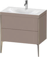 DURAVIT XViu c-bonded Waschtischset 800 mm bodenstehend mit 2 Auszügen und Tip-on Technik