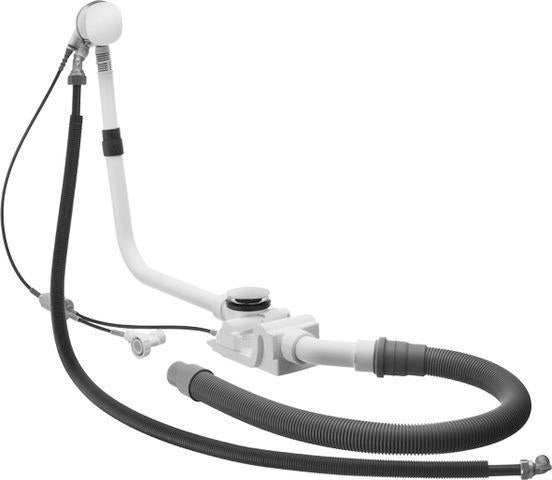 DURAVIT Ab- und Überlaufgarnitur Quadroval mit Wanneneinlauf 725 mm Chrom