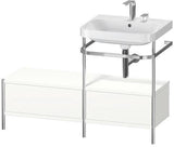 Duravit Waschtischset Happy D.2 Plus 1200x490mm taupe supermatt – Einrichtungssystem Nussbaum rechts