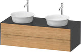 Duravit White Tulip Waschtischunterbau 1300 mm, 2 Schubkästen, graphit seidenmatt, wandhängend