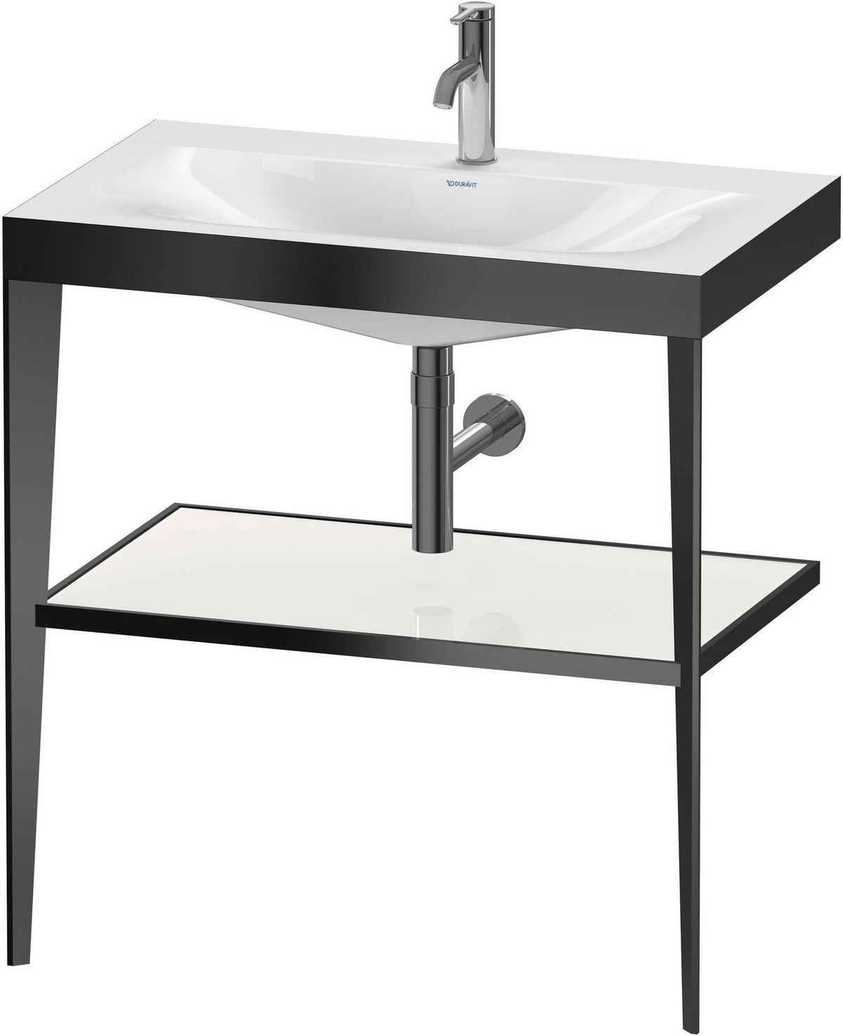 DURAVIT XViu c-bonded Waschtisch-Set mit Metallkonsole, 800 mm, apricot pearl hochglanz