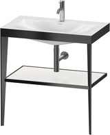 DURAVIT XViu c-bonded Waschtisch-Set mit Metallkonsole, 800 mm, apricot pearl hochglanz
