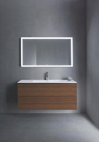 Duravit L-Cube Waschtischunterbau 1220 mm taupe matt mit 2 Schubkästen und Tip-On-Technik
