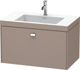 DURAVIT Brioso c-bonded Waschtischset 800 mm mit Unterschrank, 1 Auszug, betongrau matt