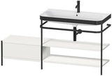 Duravit Waschtischset HAPPY D.2 PLUS 1600x490mm ein Hahnloch taupe supermatt