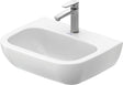 Duravit D-Code Waschtisch 550 mm weiß, wandhängend, mit Hahnlochbank und 1 Hahnloch