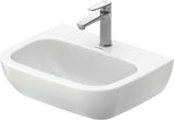 Duravit D-Code Waschtisch 550 mm weiß, wandhängend, mit Hahnlochbank und 1 Hahnloch