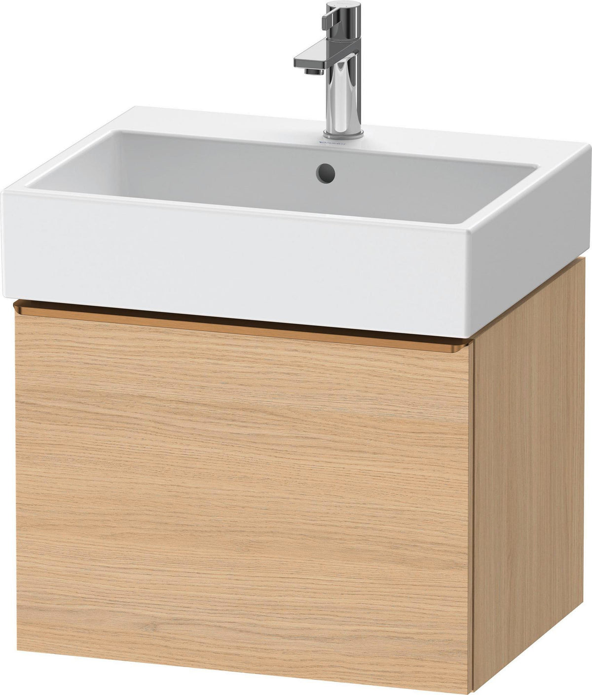 DURAVIT D-Neo Waschtischunterbau 584 mm wandhängend mit 1 Auszug, Griff Bronze, Weiß Matt