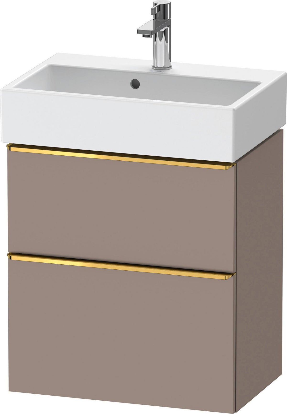 DURAVIT D-Neo Waschtischunterbau wandhängend Eiche Schwarz 584 mm mit Auszug und Schubkasten