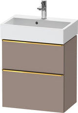 DURAVIT D-Neo Waschtischunterbau wandhängend Eiche Schwarz 584 mm mit Auszug und Schubkasten