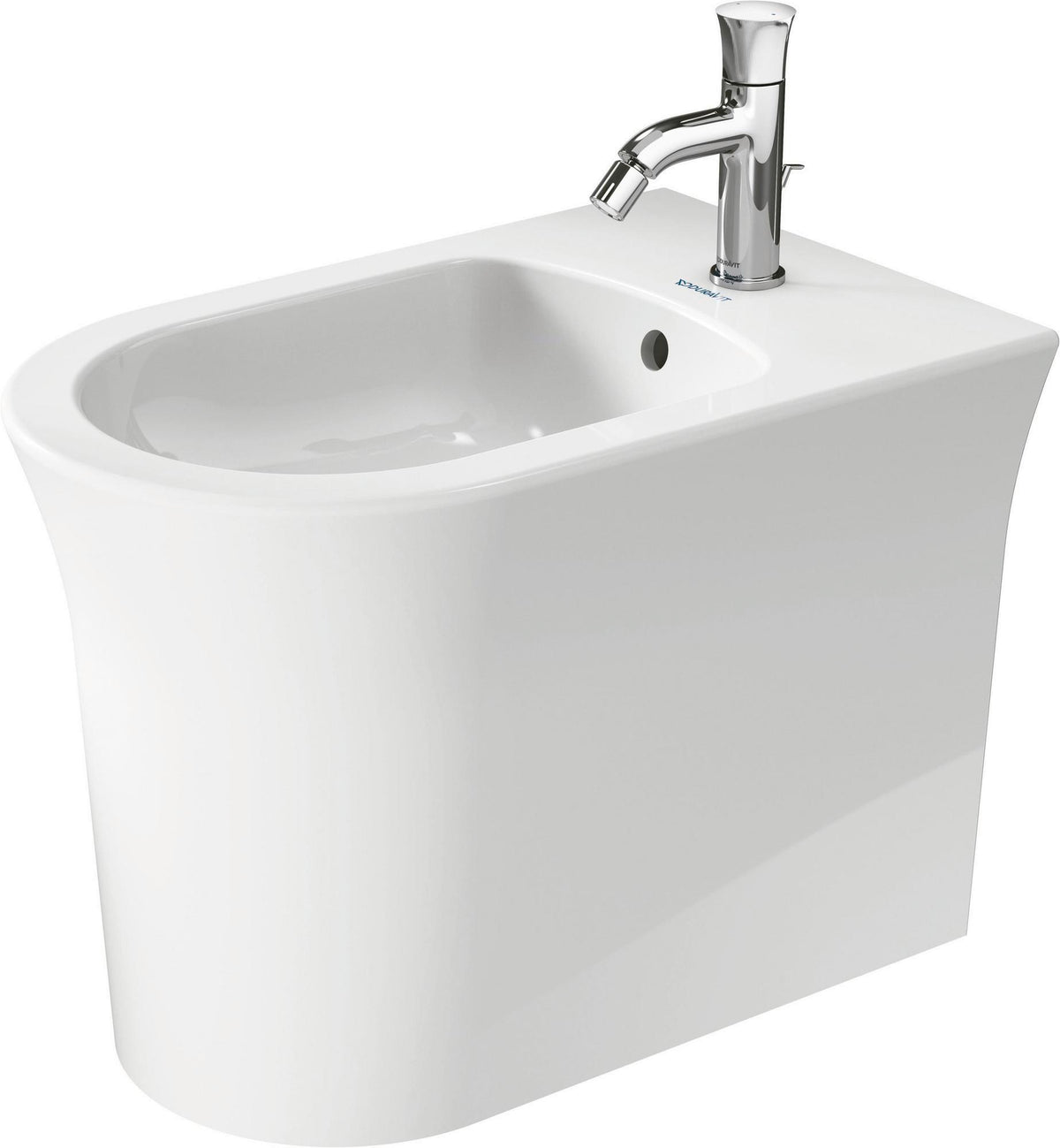 DURAVIT Standbidet White Tulip 580 mm von Philippe Starck – Weiß, mit Überlauf und WonderGliss