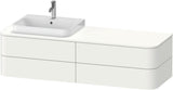 DURAVIT Happy D.2 Konsolenwaschtischunterbau 1600 mm taupe supermatt mit LED-Innenbeleuchtung und Tip-On-Technik