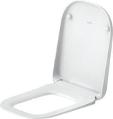 DURAVIT Univavo WC-Sitz eckig tief 448mm mit Absenkautomatik, abnehmbar, Edelstahl-Scharniere, Weiß