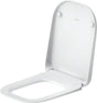 DURAVIT Univavo WC-Sitz eckig tief 448mm mit Absenkautomatik, abnehmbar, Edelstahl-Scharniere, Weiß