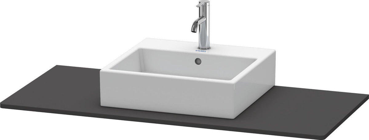 Duravit Konsole XSquare mit Ausschnitt 16x800x550mm Eiche Schwarz – Wandmontage