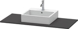 Duravit Konsole XSquare mit Ausschnitt 16x800x550mm Eiche Schwarz – Wandmontage