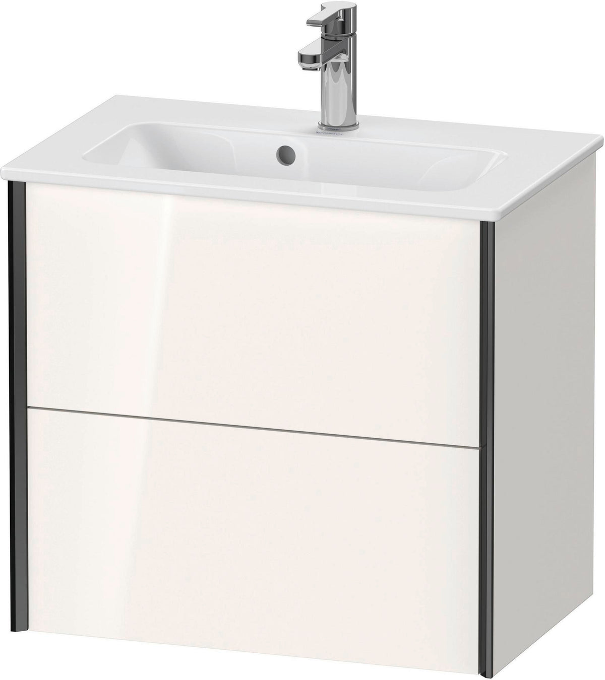 DURAVIT XViu Waschtischunterbau wandhängend 610 mm, 2 Schubladen, champagner matt/weiß matt