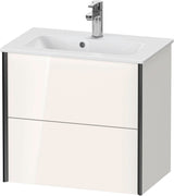 DURAVIT XViu Waschtischunterbau wandhängend 610 mm, 2 Schubladen, champagner matt/weiß matt