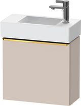 DURAVIT D-Neo Waschtischunterbau 484 mm betongrau matt mit Tür rechts und Bronze-Griff