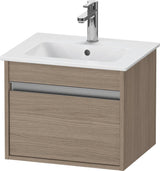 DURAVIT Ketho Waschtischunterbau 500 mm Eiche Terra mit 1 Auszug und Soft-Close