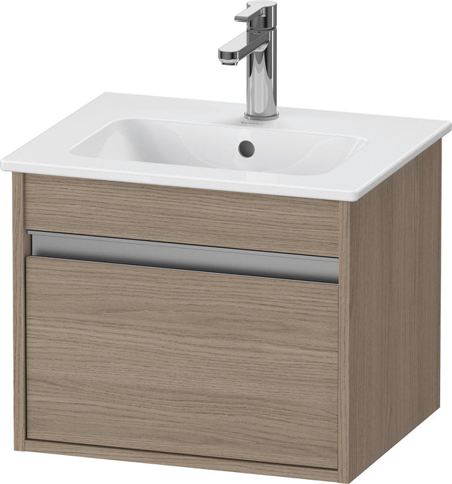 DURAVIT Ketho Waschtischunterbau 500 mm Eiche Terra mit 1 Auszug und Soft-Close
