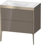 Mitteldichte Faserplatte (MDF) / 2Ausz.,o.Hl,champ.matt/flan.grey / flannel grey hochglanz