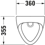 DURAVIT Design Classics Urinal Bill, absaugend, ohne Fliege, ohne Deckel, weiß