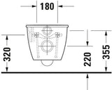 DURAVIT Wand-WC Darling New 625 mm Tiefspüler mit Spülrand, weiß