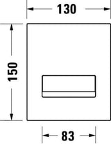 DURAVIT DuraSystem Elektronische Betätigungsplatte für Urinal, Infrarot, Batteriebetrieb, Weiß