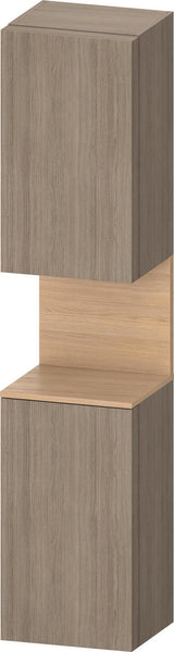 DURAVIT Qatego Hochschrank 400x360x1760 mm Eiche Terra Matt mit 2 Türen und Tip-on Technik