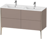 DURAVIT XViu Waschtischunterbau bodenstehend 1280 mm, 4 Auszüge, weiß matt – Tip-On