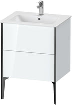 weiß hochglanz / Mitteldichte Faserplatte (MDF) / Ausz.schwarz