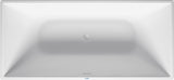 Duravit DuraSquare Freistehbadewanne 1600x750 mm weiß matt Mineralguss mit 2 Rückenschrägen