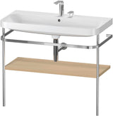 Duravit Happy D.2 c-shaped Waschtischset mit Metallkonsole, 975 mm, Taupe