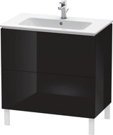 Duravit L-Cube Waschtischunterbau 820 mm taupe matt, 2 Auszüge, bodenstehend