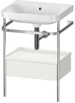 Duravit Waschtischset Happy D.2 Plus 575x490mm taupe supermatt mit Hahnloch