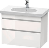 DURAVIT DuraStyle Waschtischunterbau 800 mm wandhängend, 2 Schubkästen, weiß matt – mit Soft-Close