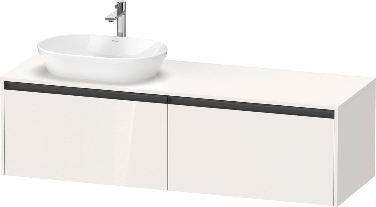 DURAVIT Ketho.2 Waschtischunterbau 1600 mm betongrau matt mit 2 Auszügen