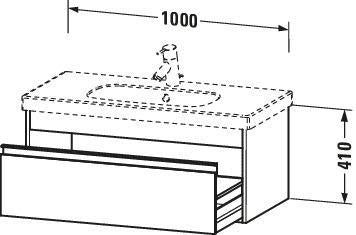 DURAVIT Ketho Waschtischunterbau 1000 mm wandhängend, 1 Auszug, weiß matt – mit Soft-Close