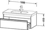 DURAVIT Ketho Waschtischunterbau 1000 mm wandhängend, 1 Auszug, weiß matt – mit Soft-Close