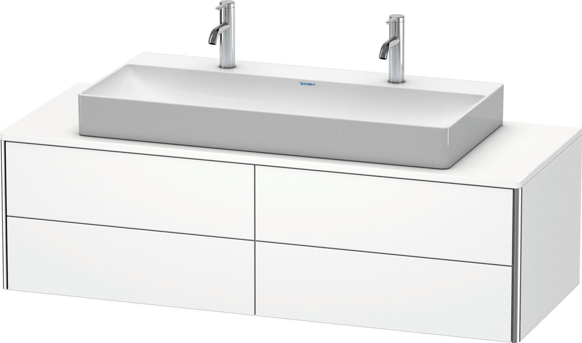 DURAVIT XSquare Waschtischunterbau 1400 mm, 4 Schubkästen, betongrau matt, wandhängend