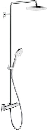 DURAVIT Duschsystem C.1 mit Brausethermostat, Schwarz Matt, Kopf- und Handbrause