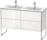 Duravit XSquare Waschtischunterbau 1280 mm mit 4 Auszügen, s-matt, Eiche, links – wandhängend