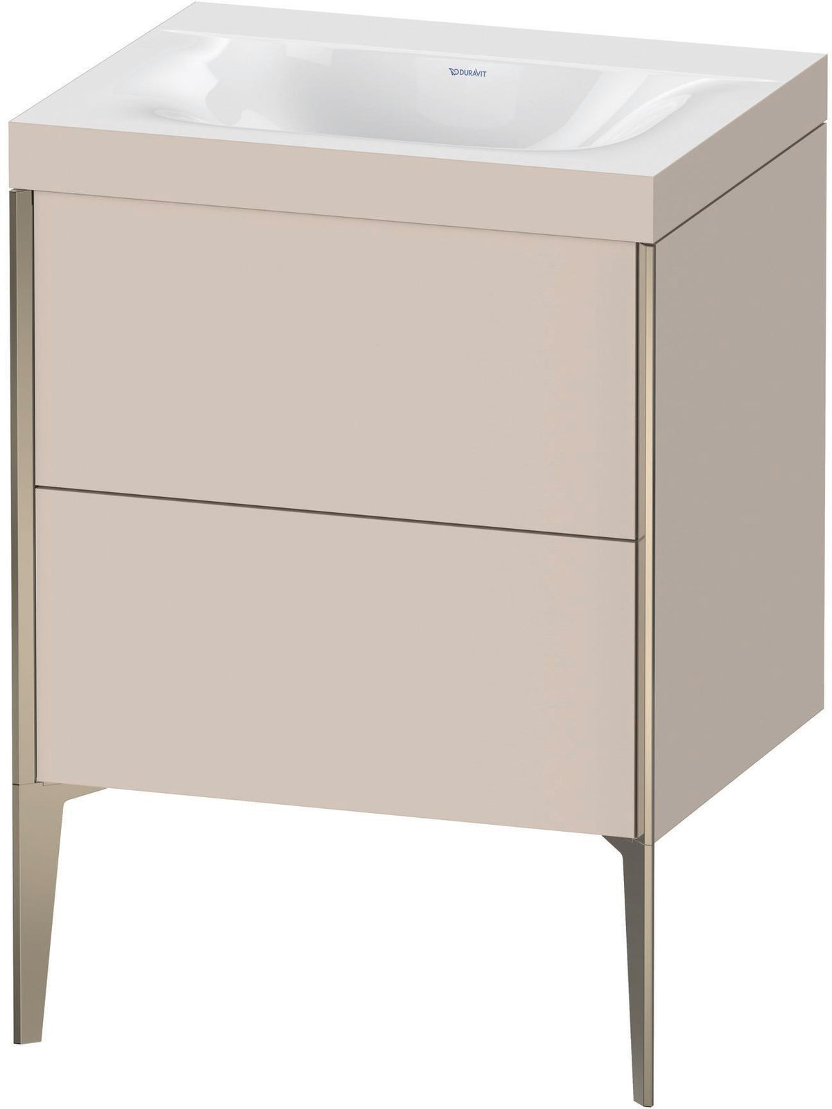 DURAVIT XViu c-bonded Waschtischunterbauset 600 mm mit 2 Auszügen, bodenstehend