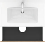 Duravit L-Cube Waschtischunterbau 820 mm taupe matt mit 2 Schubkästen und Tip-On-Technik