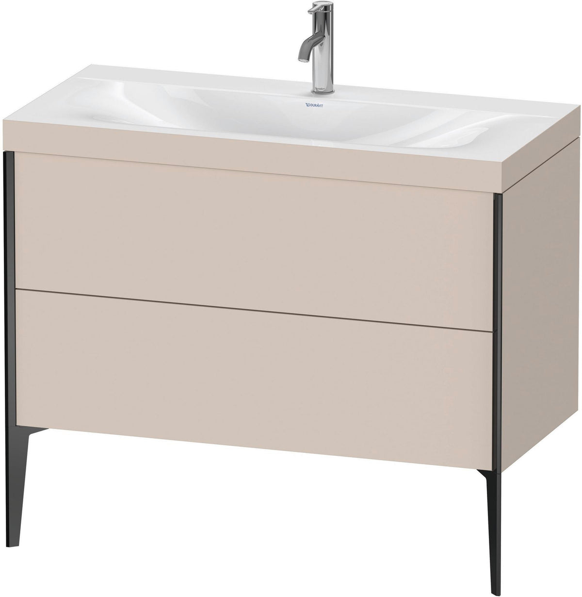 DURAVIT XViu c-bonded Waschtischset 1000 mm mit 2 Auszügen und Tip-on Technik
